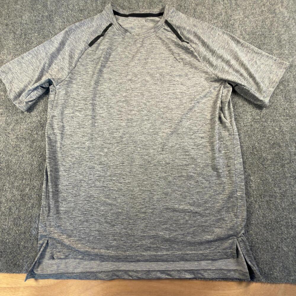 Apana Mens Gray Heather‎ Polyester Activewear T-Shirt Medium #1688
